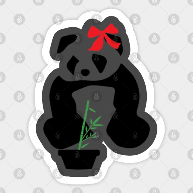 Disappointed Panda Sticker by bambamdesigns